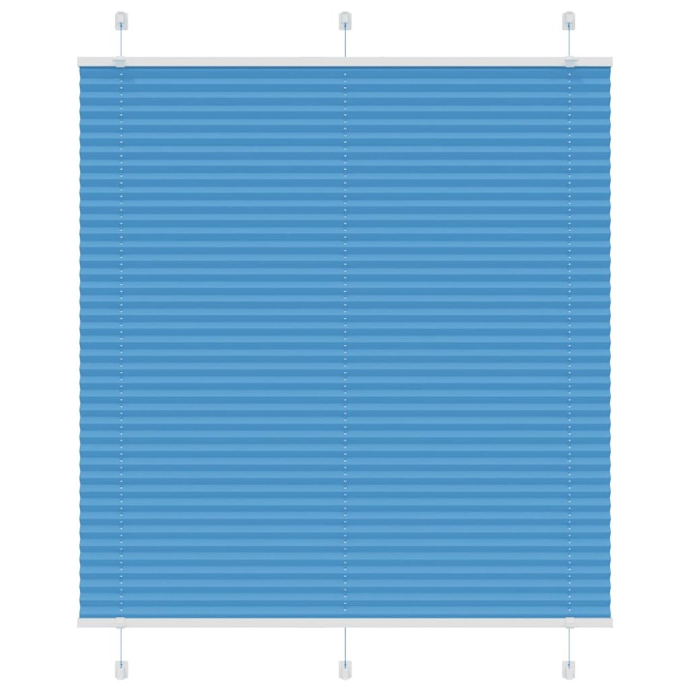 vidaXL Plisserad persienn blå 120x100 cm tyg bredd 119,4cm polyester
