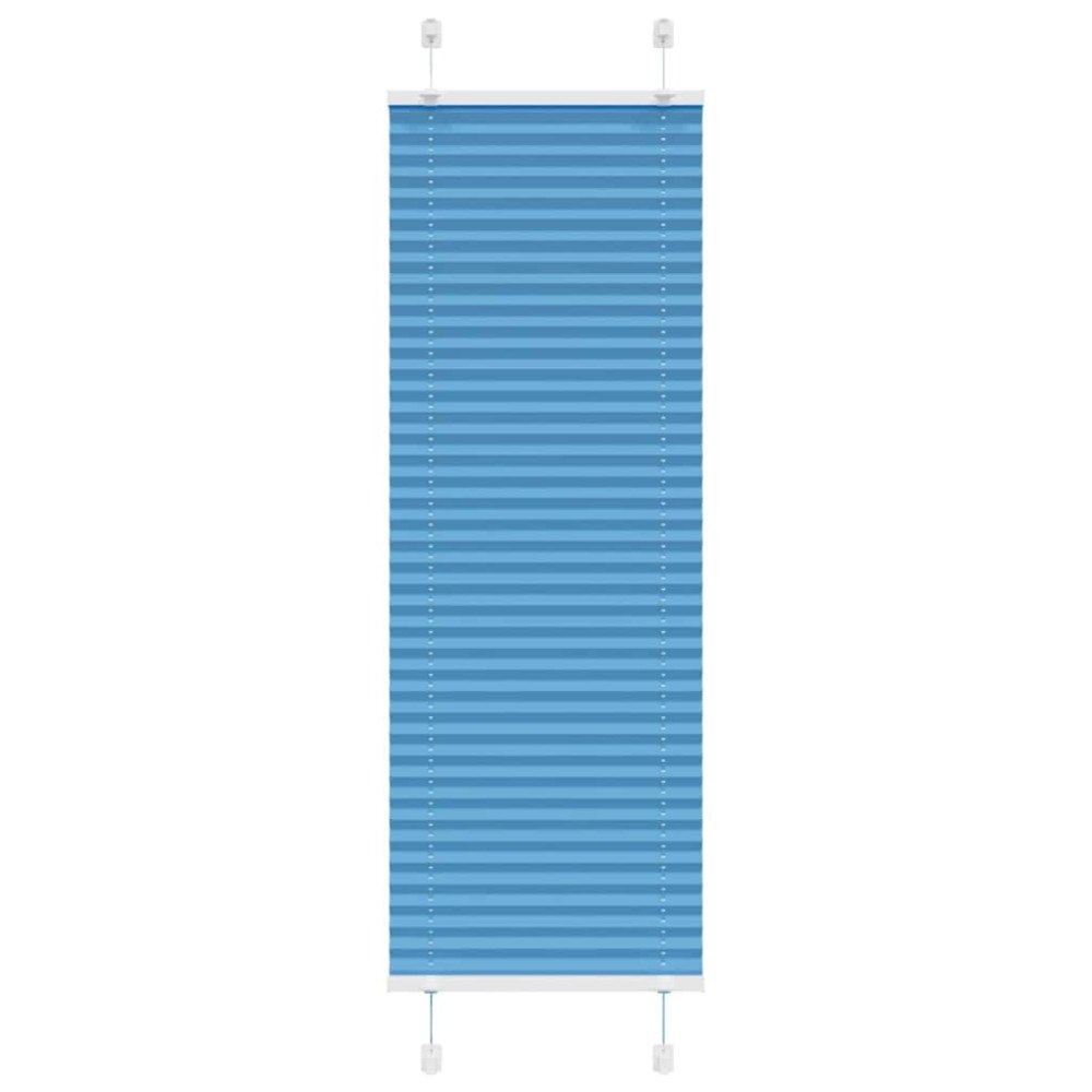 vidaXL Plisserad persienn blå 40x150 cm tyg bredd 39,4cm polyester