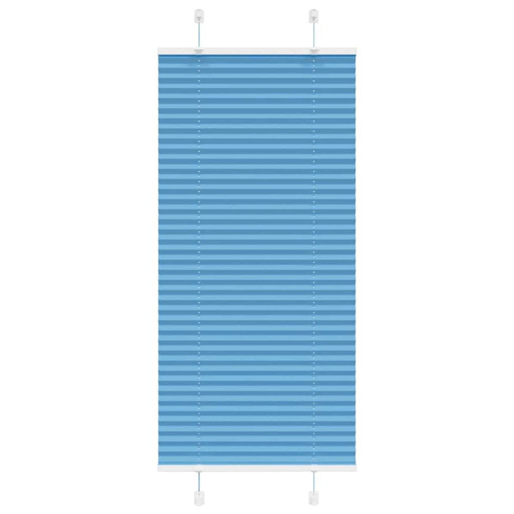 vidaXL Plisserad persienn blå 65x150cm tyg bredd 64,4cm polyester