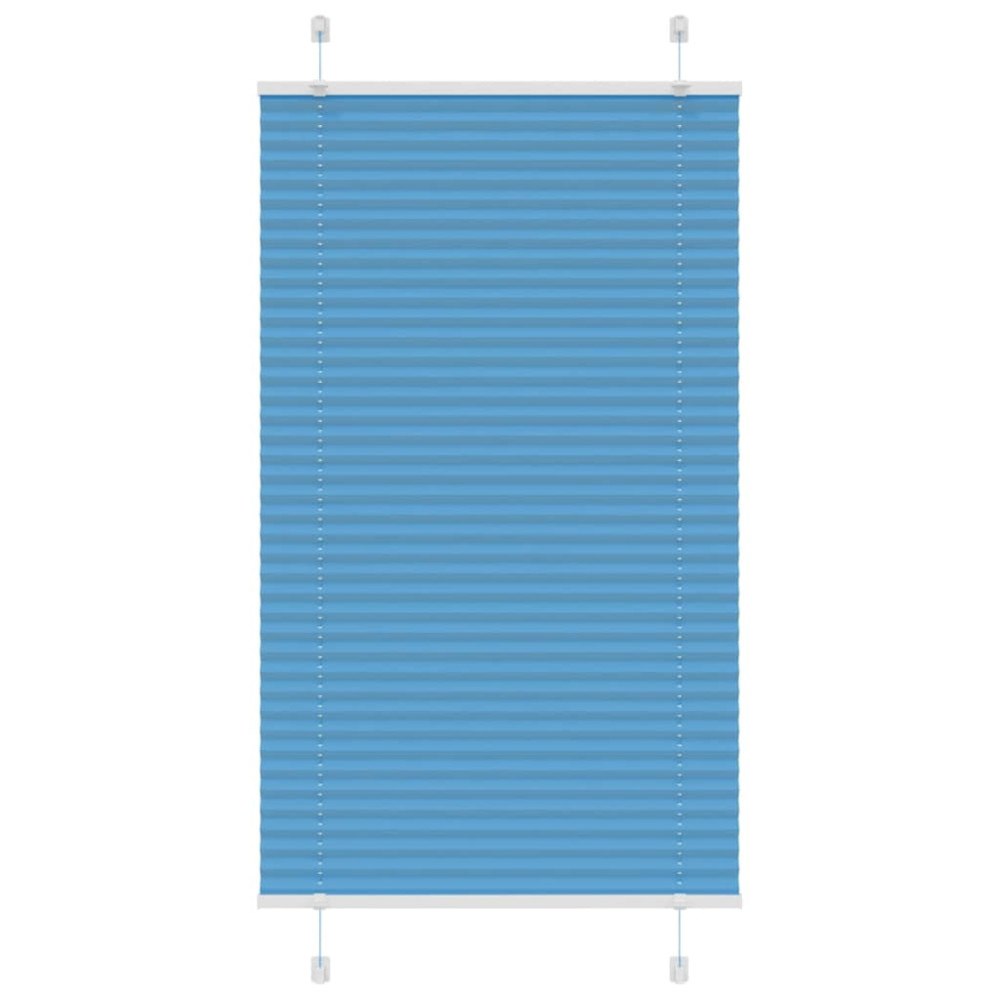 vidaXL Plisserad persienn blå 70x150 cm tyg bredd 69,4 cm polyester