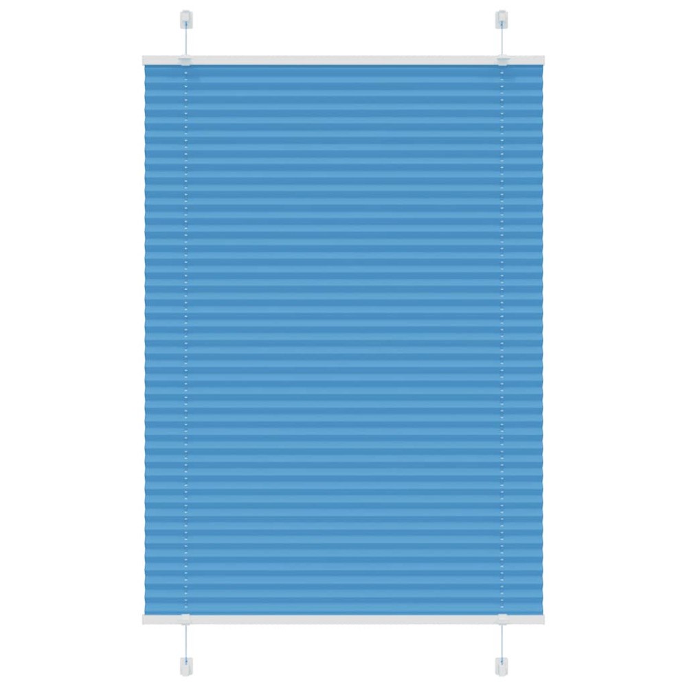 vidaXL Plisserad persienn blå 100x150 cm tyg bredd 99,4 cm polyester