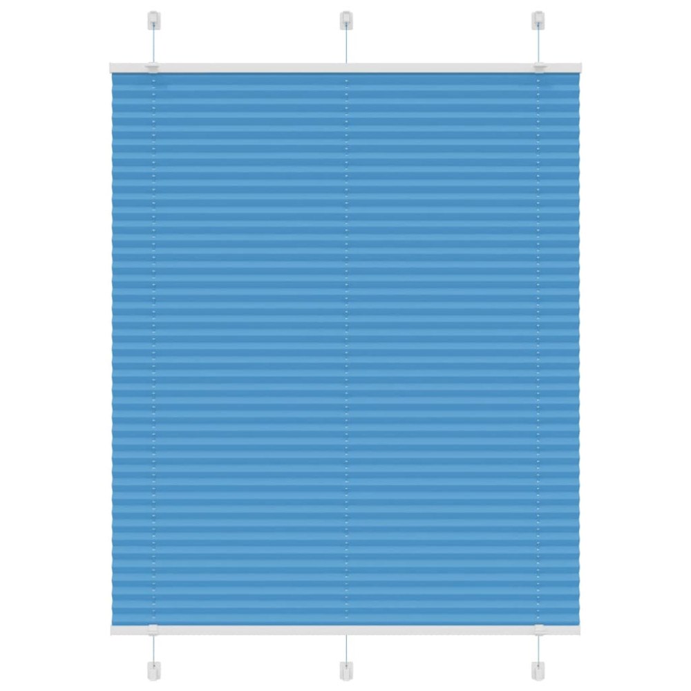vidaXL Plisserad persienn blå 110x150 cm tyg bredd 109,4cm polyester