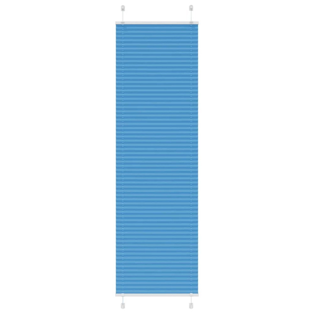 vidaXL Plisserad persienn blå 55x200cm tyg bredd 54,4cm polyester
