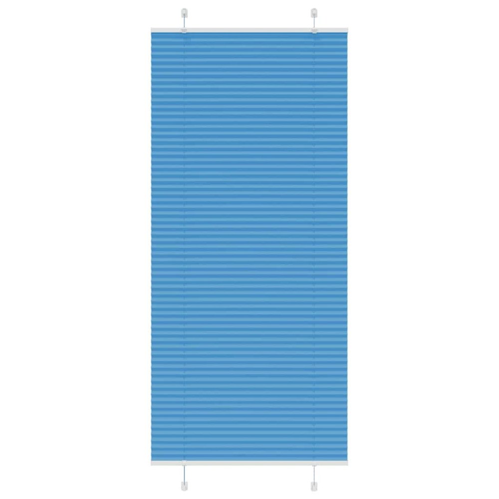 vidaXL Plisserad persienn blå 85x200 cm tyg bredd 84,4 cm polyester