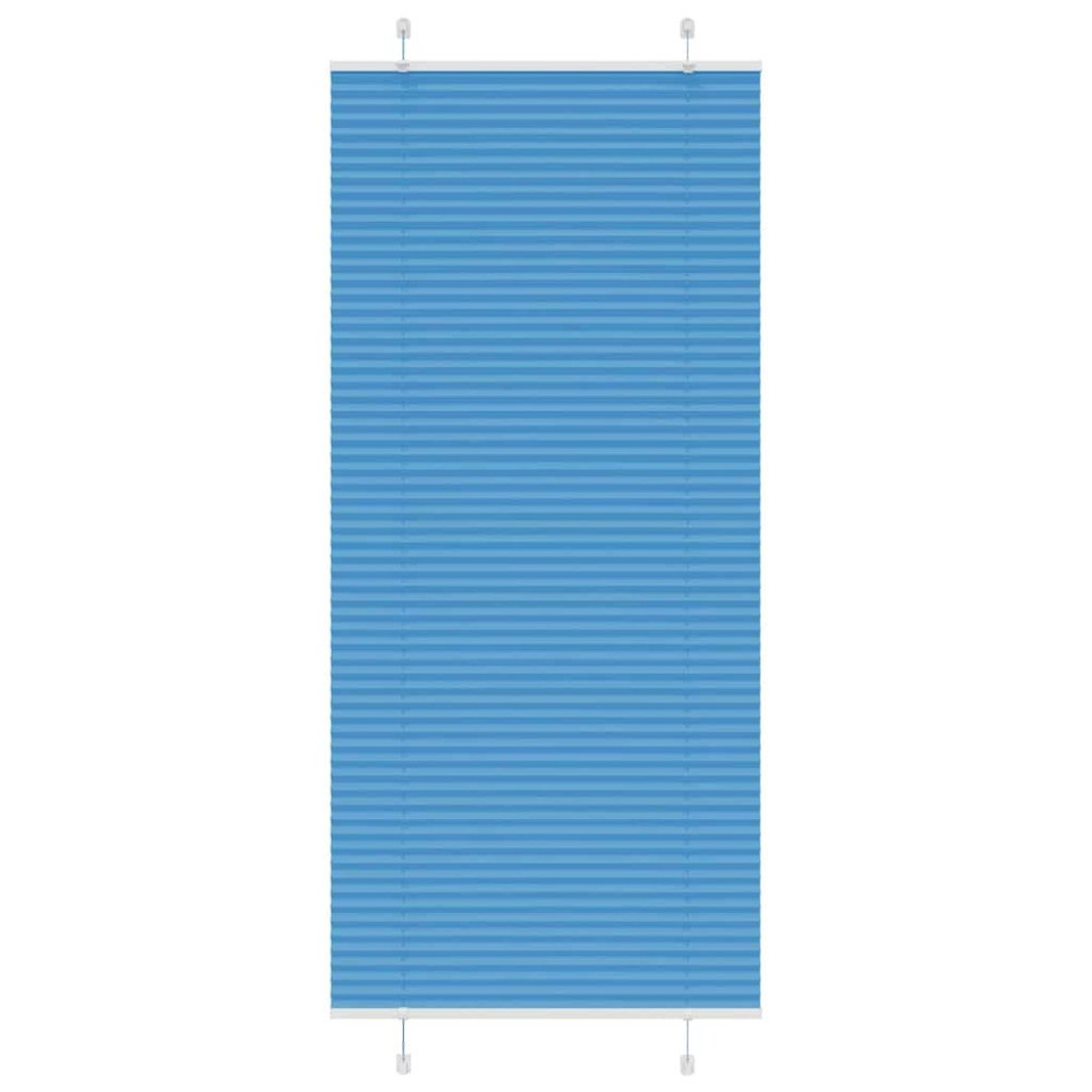 vidaXL Plisserad persienn blå 95x200 cm tyg bredd 94,4 cm polyester