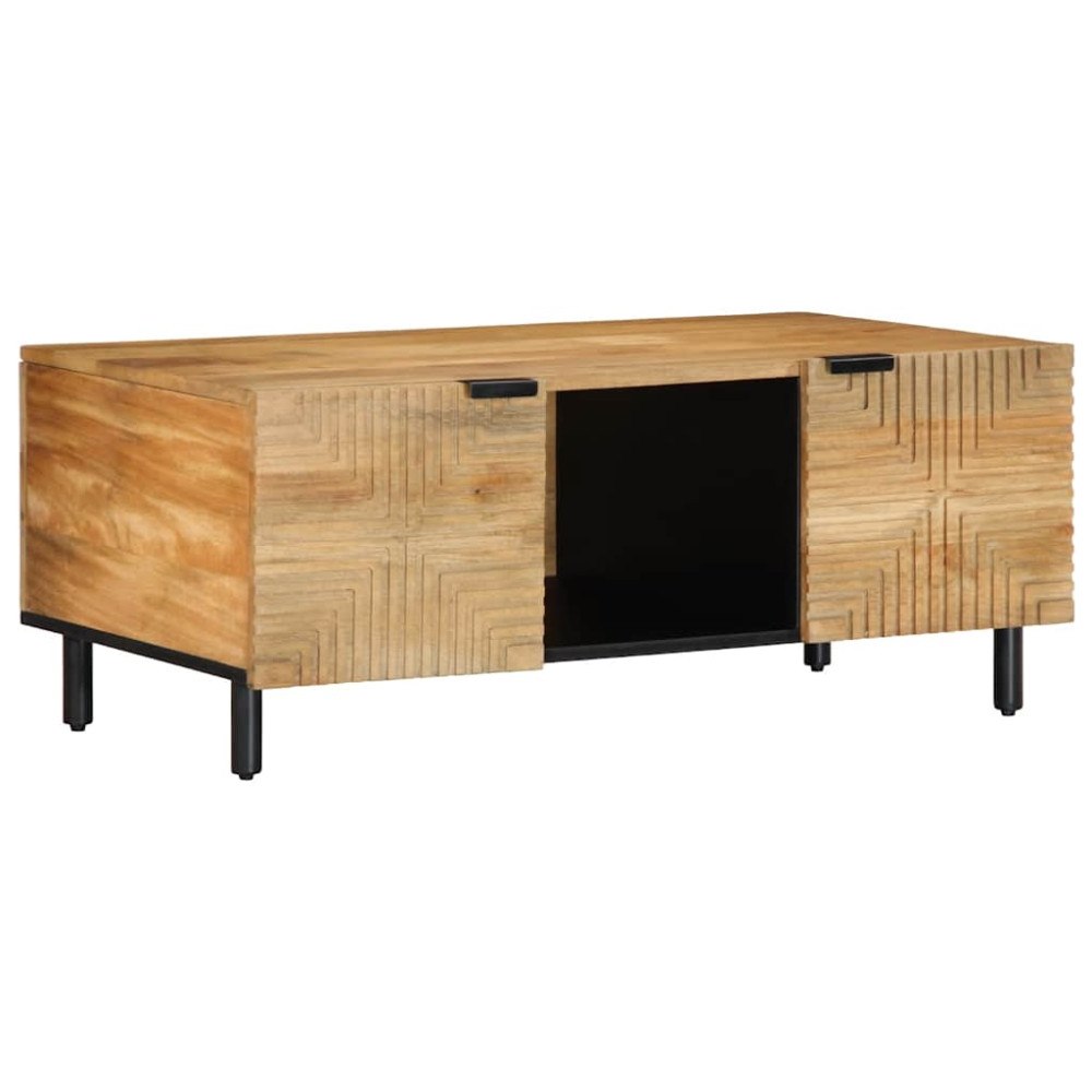 vidaXL Soffbord brun 100x54x40 cm mango i massivt trä