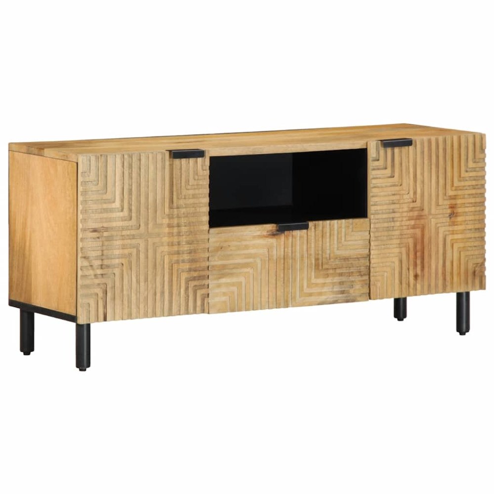 vidaXL TV-bänk brun 105x33x46 cm massivt trä mango