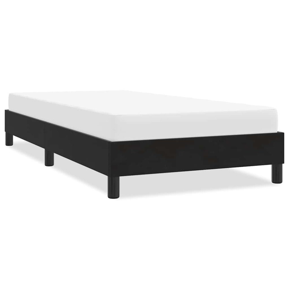 vidaXL Sängram utan madrass svart 90x210 cm sammet