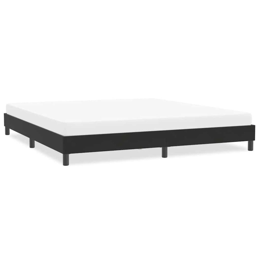 vidaXL Sängram utan madrass svart 200x210 cm sammet