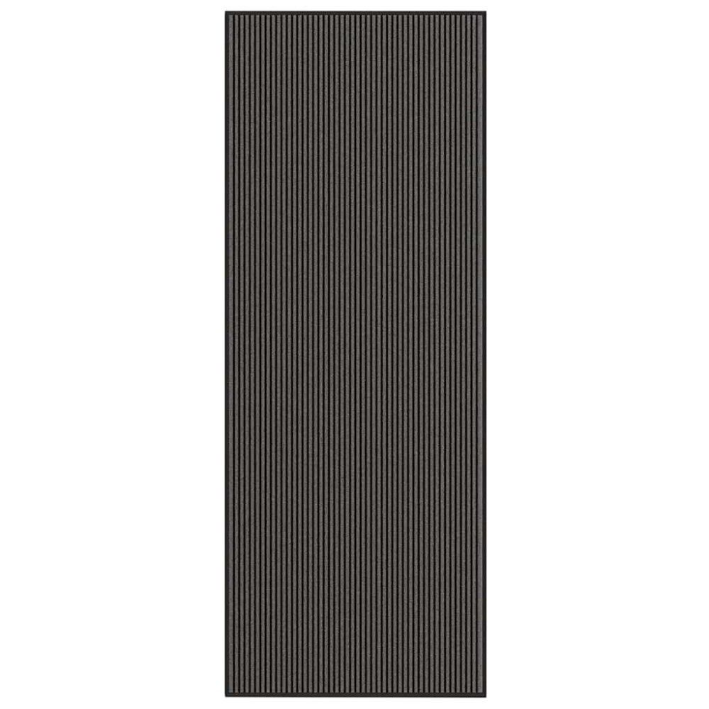 vidaXL Dörrmatta rand svart och grå 115x300 cm