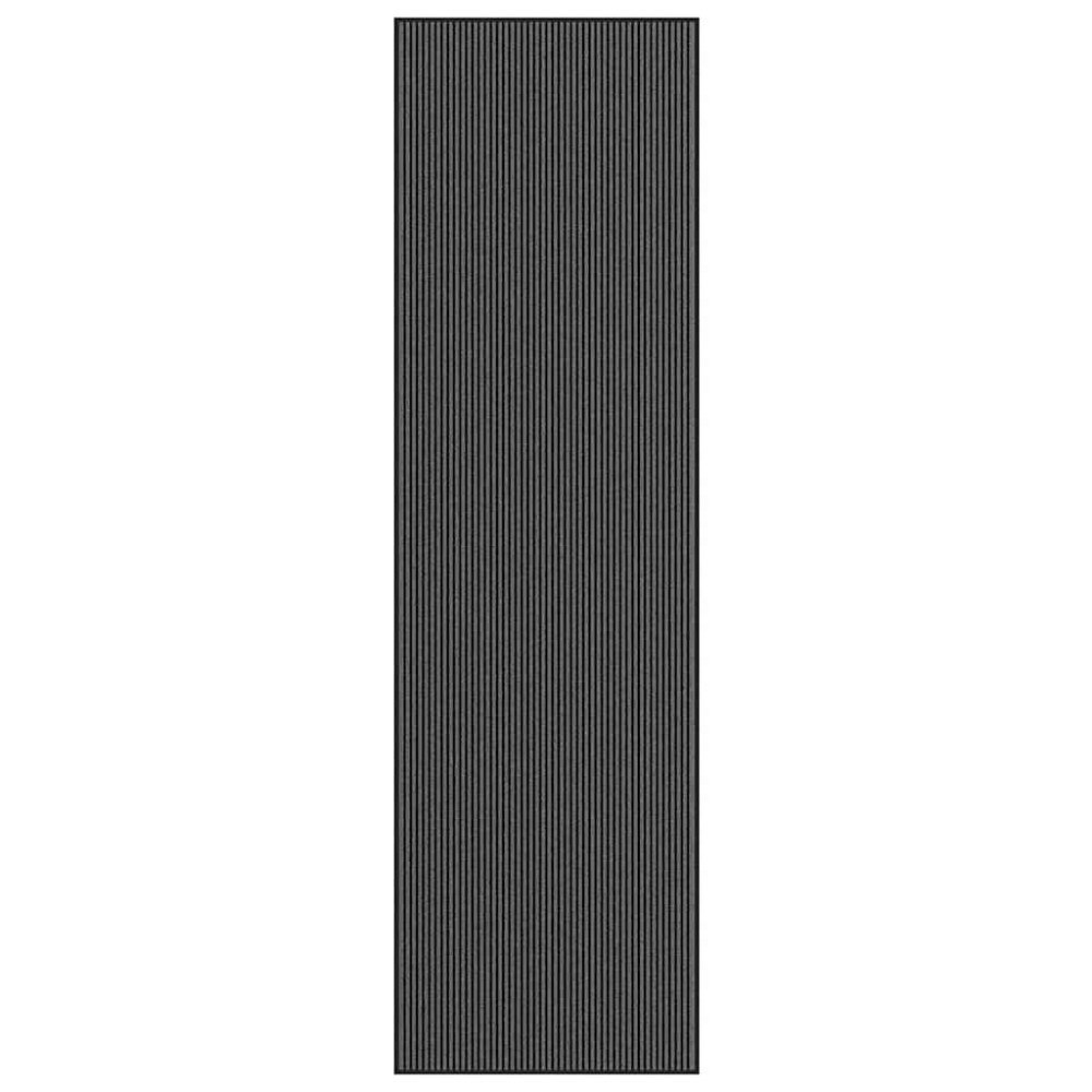 vidaXL Dörrmatta rand svart och grå 115x400 cm