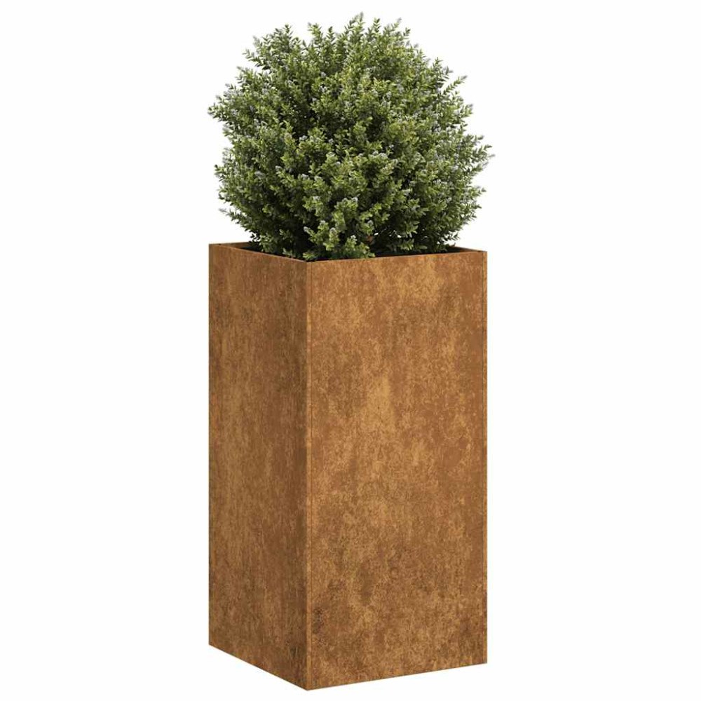 vidaXL Planteringskärl rostig 40x40x80 cm väderbeständigt stål