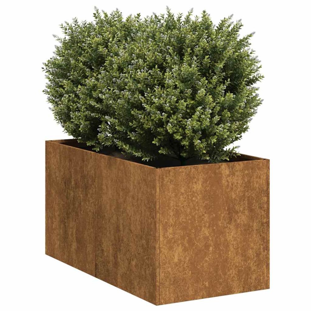 vidaXL Planteringskärl rostig 40x80x40 cm väderbeständigt stål