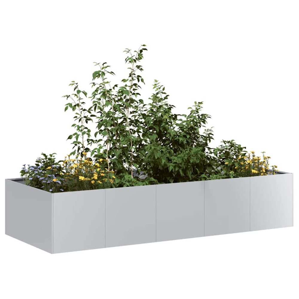 vidaXL Planteringskärl 200x80x40 cm galvaniserat stål