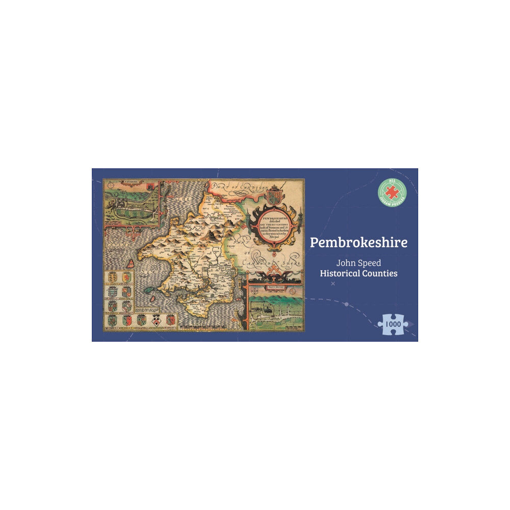ALL JIGSAW PUZZLES Pembrokeshire Historical 1610 Map 1000 Piece Puzzle