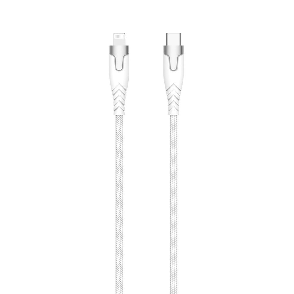 GEAR Kevlar cable PRO USB-C to Lightning 1.5m Kevlar cable with Metalhousing White