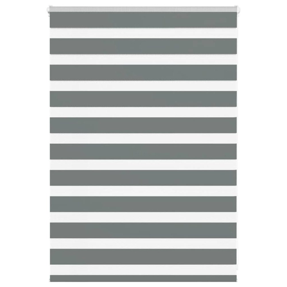 vidaXL Rullgardin zebra mörkgrå 100x100 cm tyg bredd 95,9 cm polyester