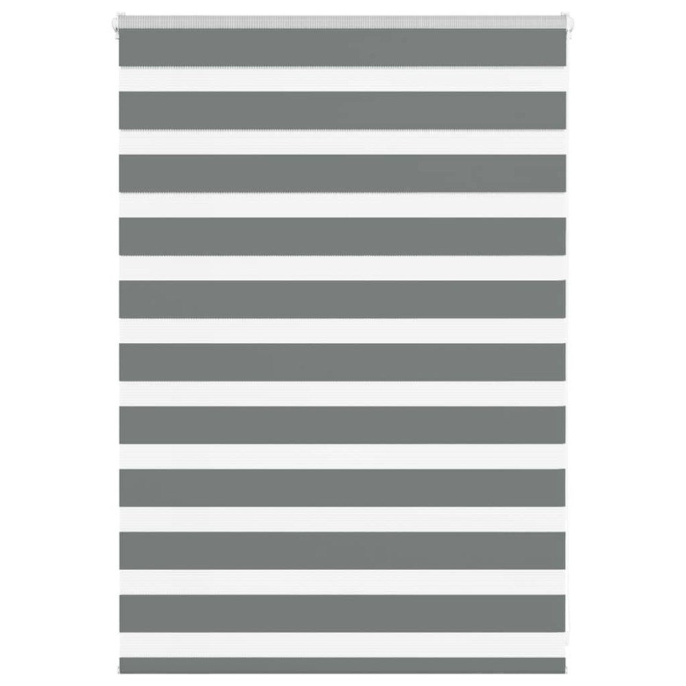 vidaXL Rullgardin zebra mörkgrå 105x100 cm tyg bredd 100,9cm polyester