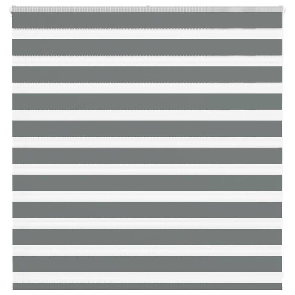 vidaXL Rullgardin zebra mörkgrå 145x100 cm tyg bredd 140,9cm polyester