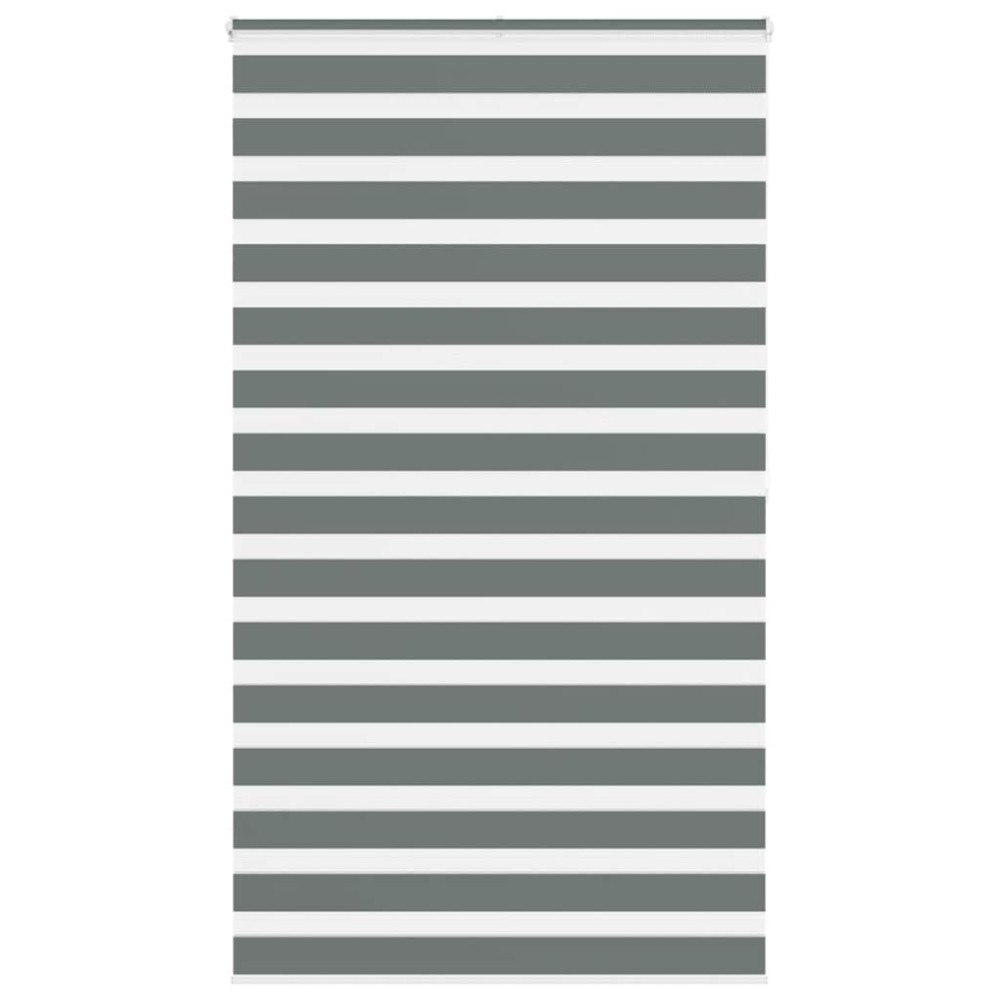 vidaXL Rullgardin zebra mörkgrå 120x200 cm tyg bredd 115,9cm polyester