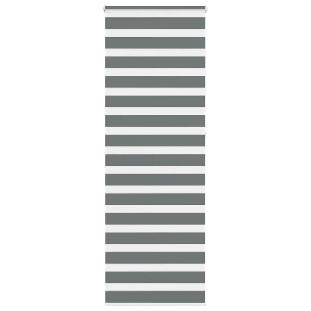 vidaXL Rullgardin zebra mörkgrå 90x230 cm tyg bredd 85,9 cm polyester