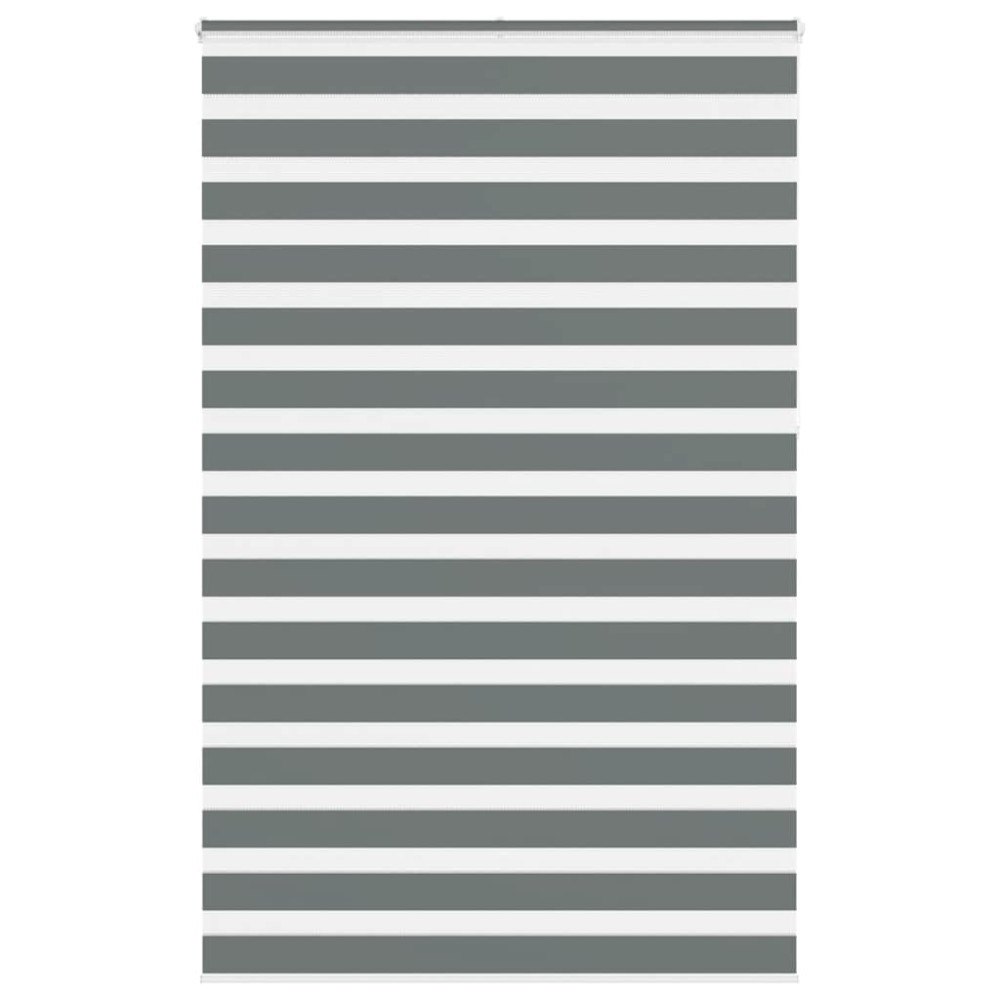 vidaXL Rullgardin zebra mörkgrå 140x230 cm tyg bredd 135,9cm polyester