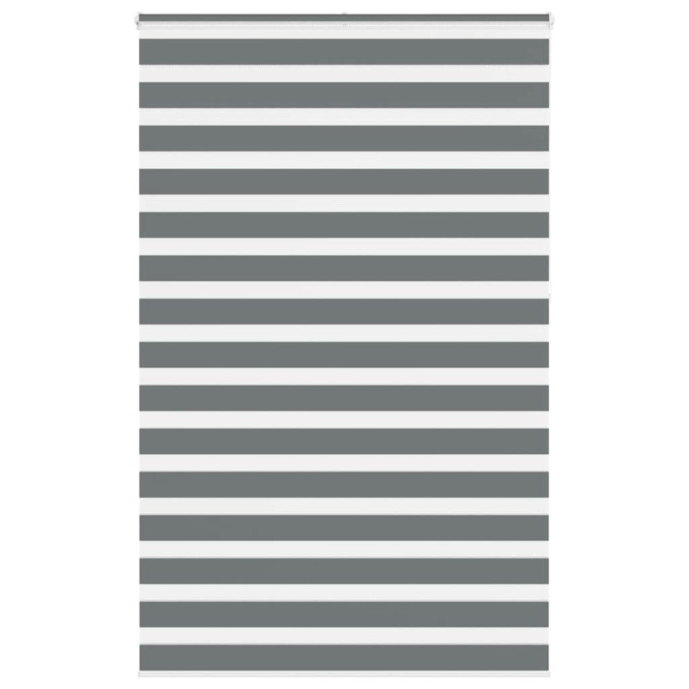 vidaXL Rullgardin zebra mörkgrå 150x230 cm tyg bredd 145,9cm polyester