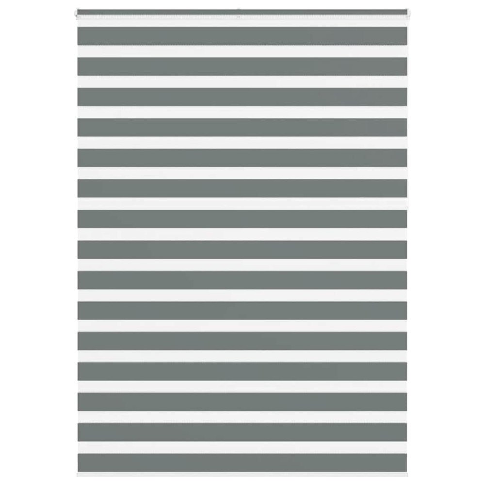 vidaXL Rullgardin zebra mörkgrå 155x230 cm tyg bredd 150,9cm polyester