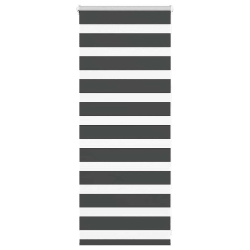 vidaXL Rullgardin zebra svart 65x100 cm tyg bredd 60,9 cm polyester