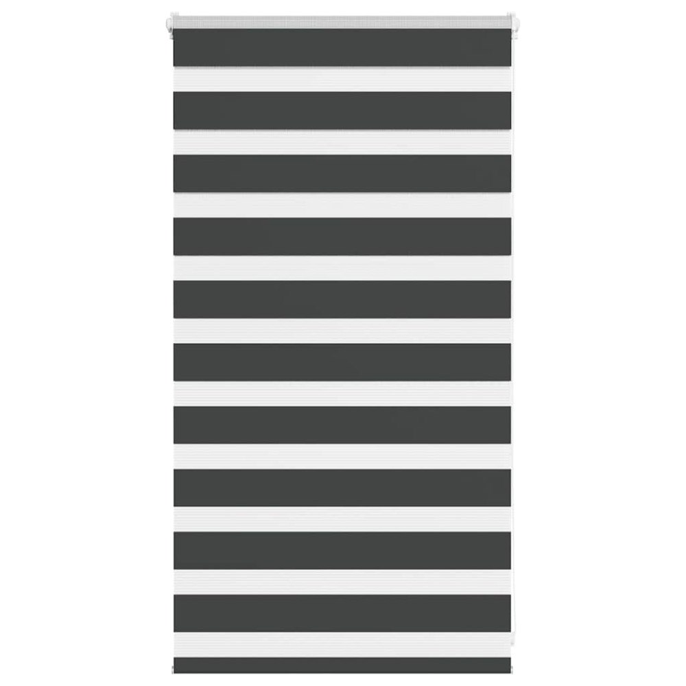vidaXL Rullgardin zebra svart 70x100 cm tyg bredd 65,9 cm polyester