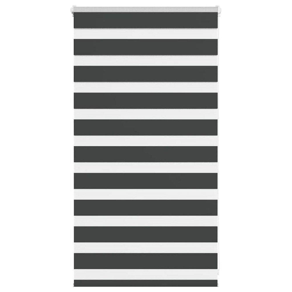 vidaXL Rullgardin zebra svart 80x100 cm tyg bredd 75,9 cm polyester