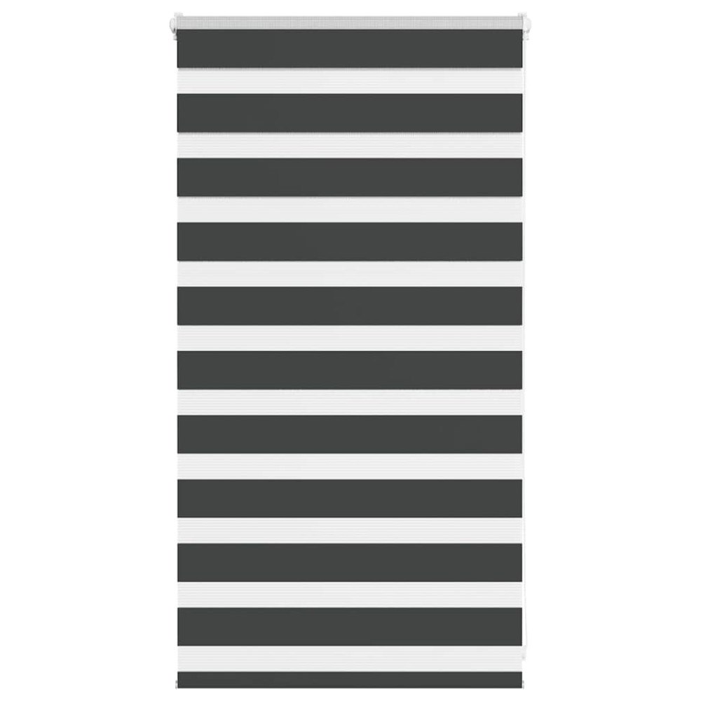 vidaXL Rullgardin zebra svart 85x100 cm tyg bredd 80,9 cm polyester