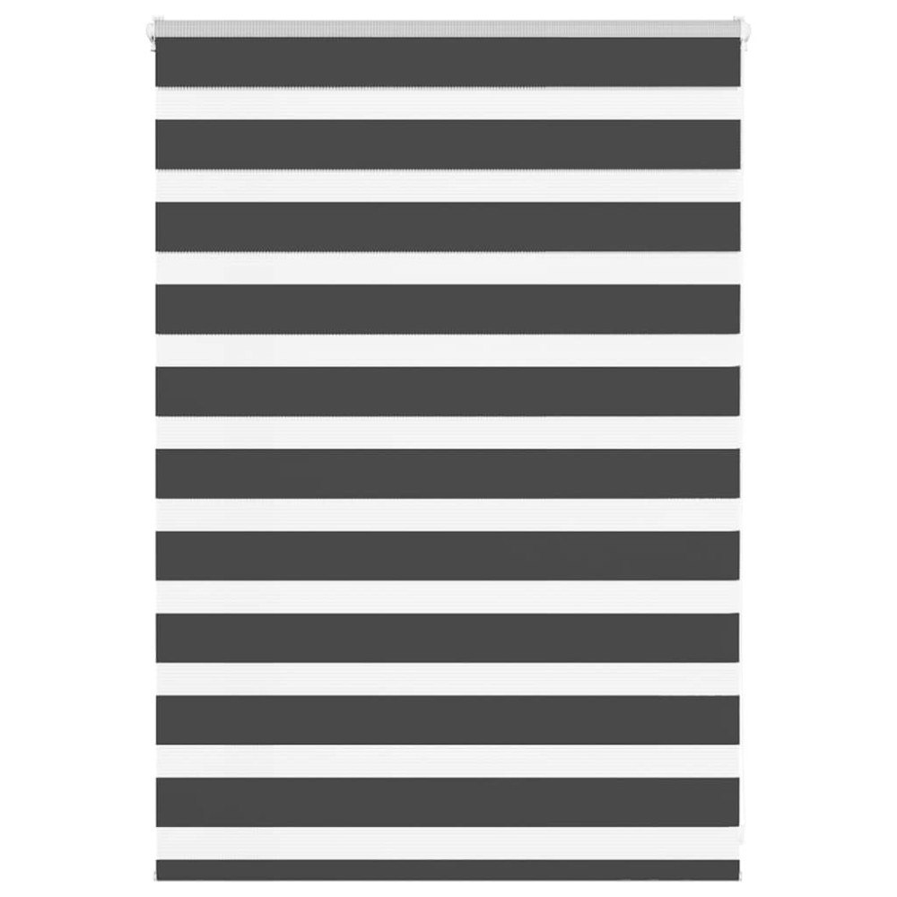 vidaXL Rullgardin zebra svart 95x100 cm tyg bredd 90,9 cm polyester