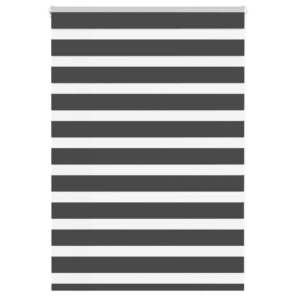 vidaXL Rullgardin zebra svart 100x100 cm tyg bredd 95,9 cm polyester