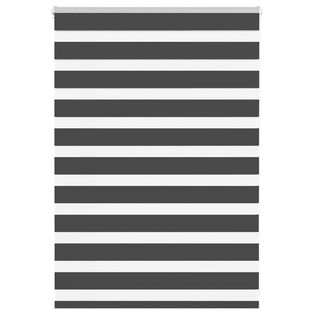 vidaXL Rullgardin zebra svart 115x100 cm tyg bredd 110,9cm polyester