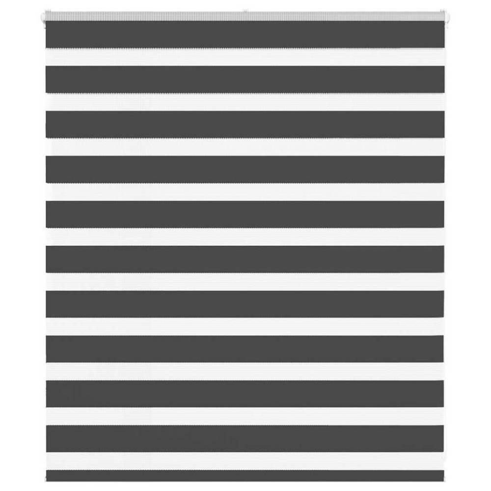 vidaXL Rullgardin zebra svart 120x100 cm tyg bredd 115,9cm polyester