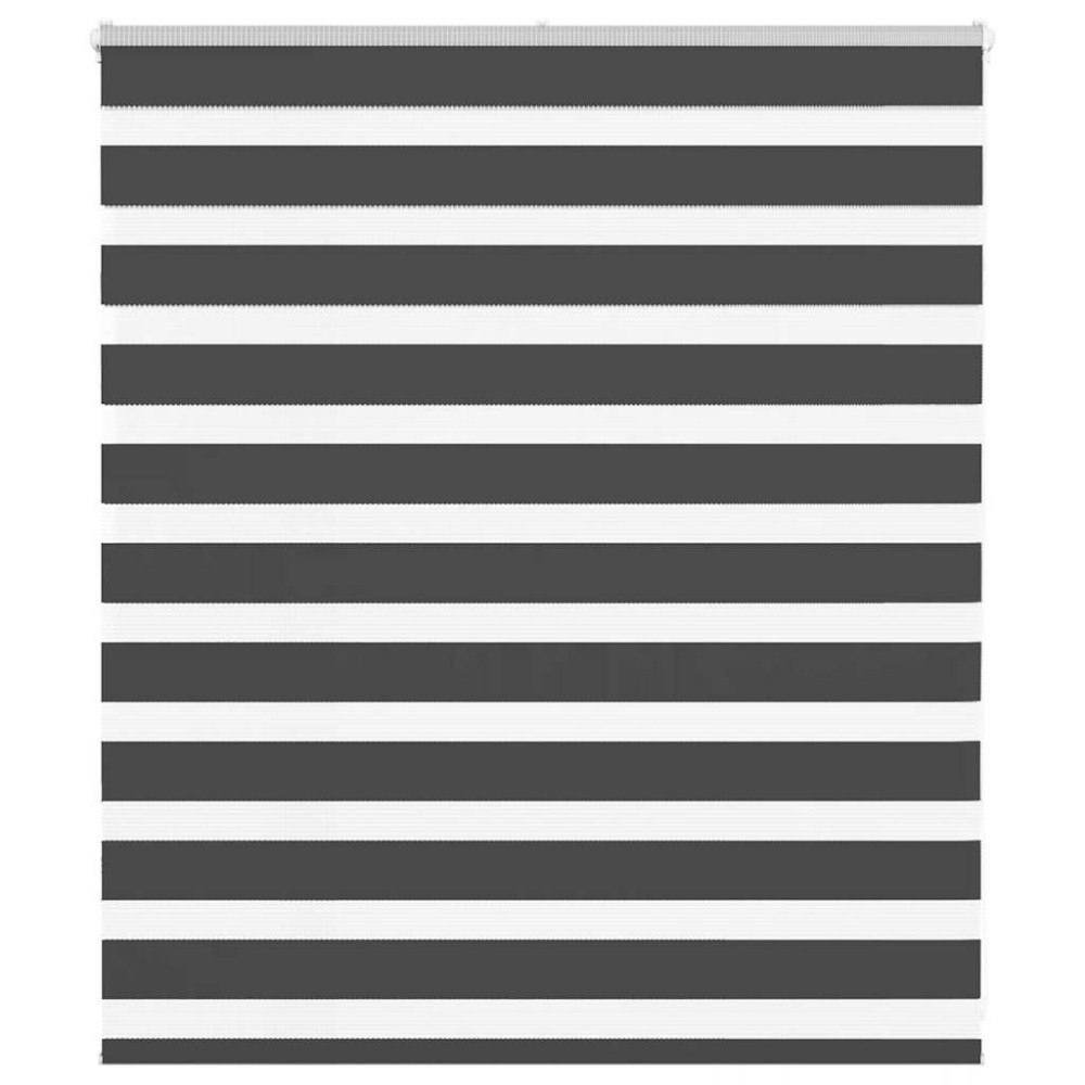 vidaXL Rullgardin zebra svart 125x100 cm tyg bredd 120,9cm polyester