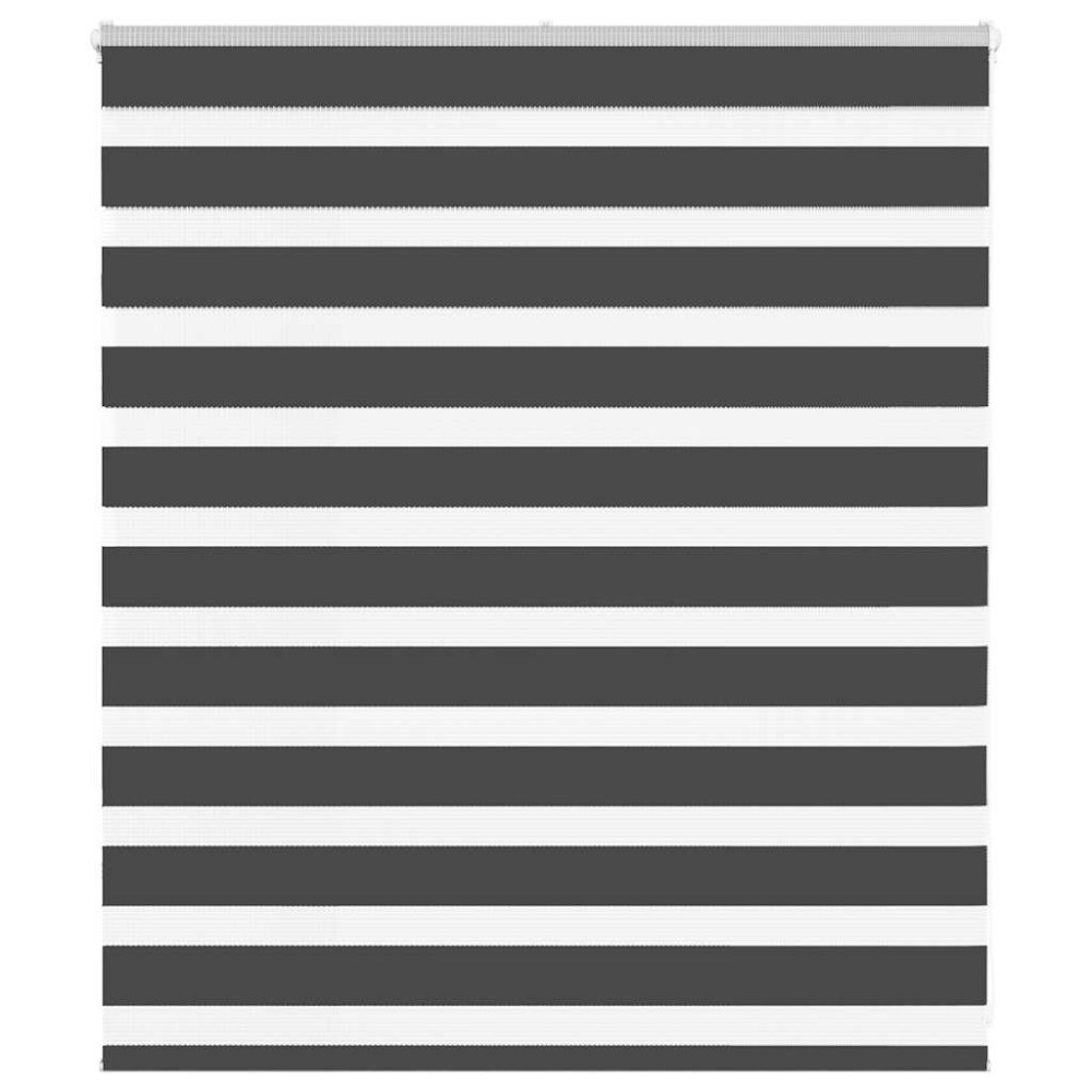 vidaXL Rullgardin zebra svart 130x100 cm tyg bredd 125,9cm polyester