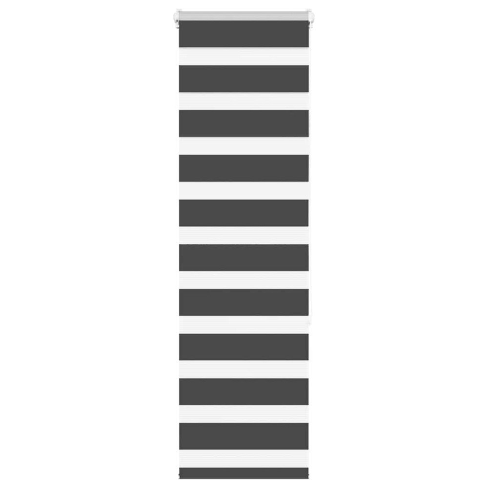 vidaXL Rullgardin zebra svart 40x150 cm tyg bredd 35,9 cm polyester