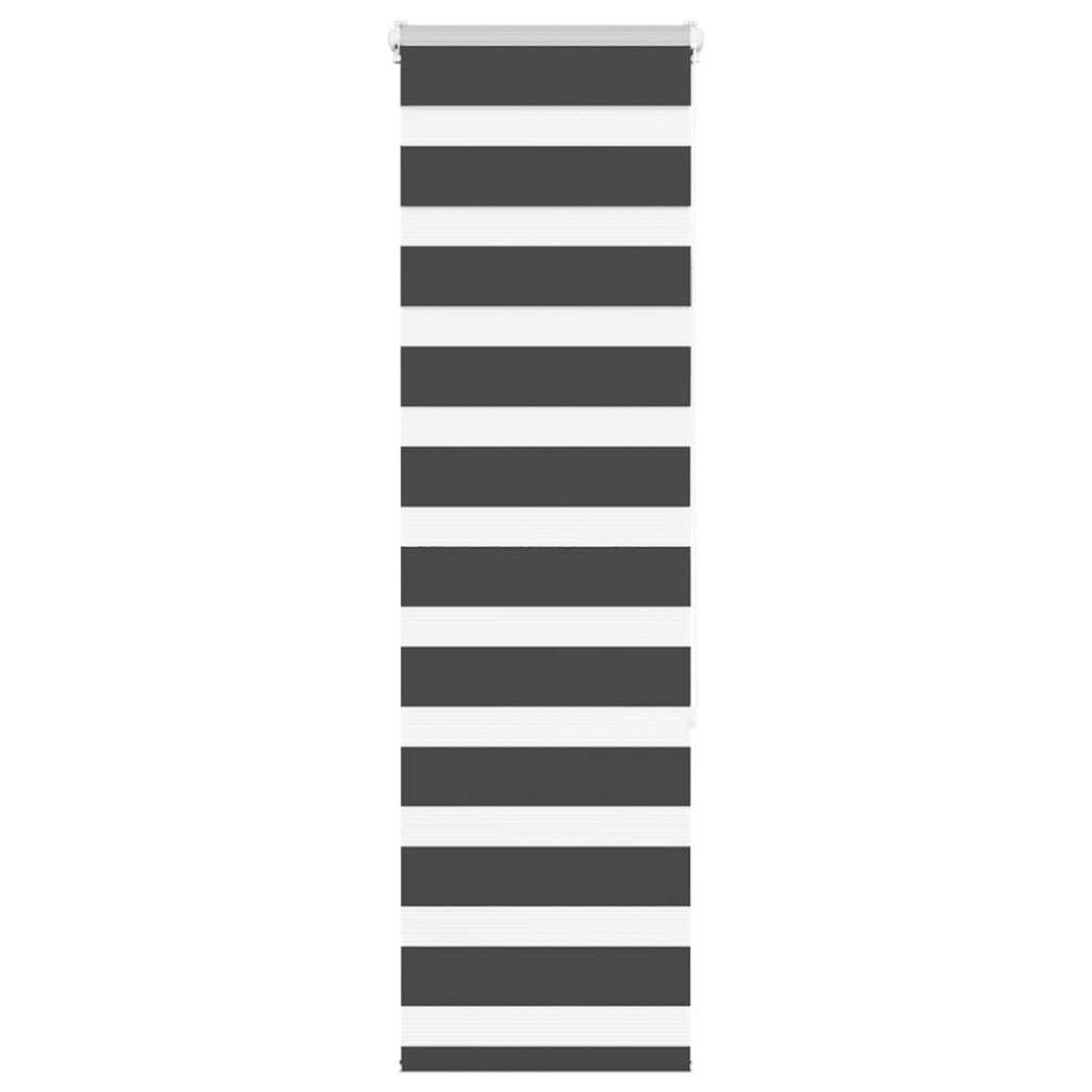 vidaXL Rullgardin zebra svart 45x150 cm tyg bredd 40,9 cm polyester