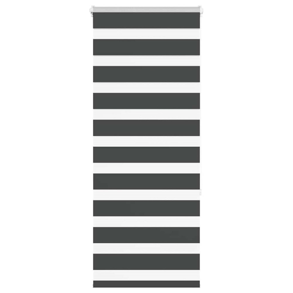 vidaXL Rullgardin zebra svart 55x150 cm tyg bredd 50,9 cm polyester