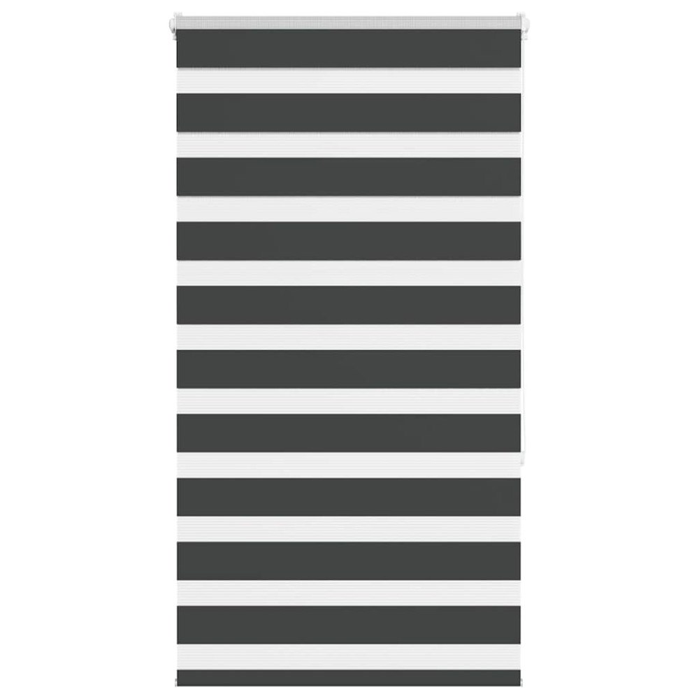vidaXL Rullgardin zebra svart 70x150 cm tyg bredd 65,9 cm polyester