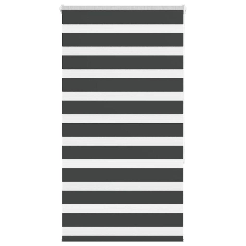 vidaXL Rullgardin zebra svart 85x150 cm tyg bredd 80,9 cm polyester
