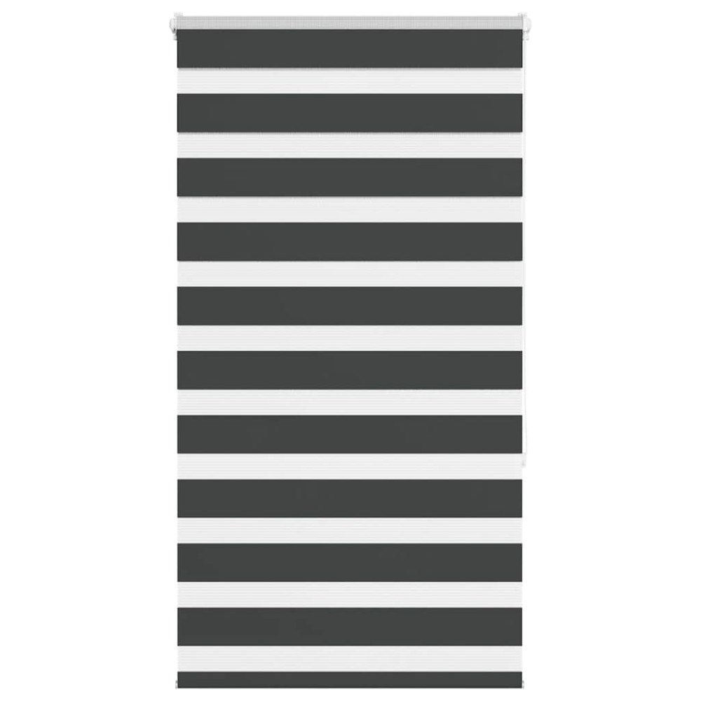 vidaXL Rullgardin zebra svart 90x150 cm tyg bredd 85,9 cm polyester
