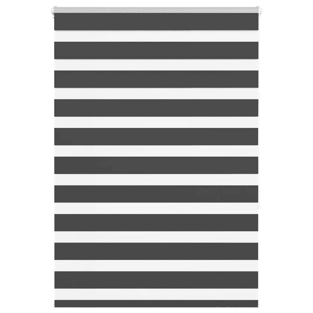 vidaXL Rullgardin zebra svart 95x150 cm tyg bredd 90,9 cm polyester