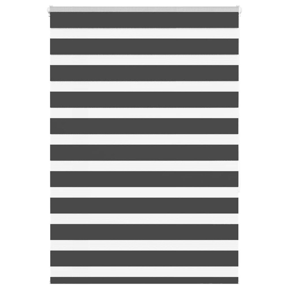 vidaXL Rullgardin zebra svart 105x150 cm tyg bredd 100,9cm polyester