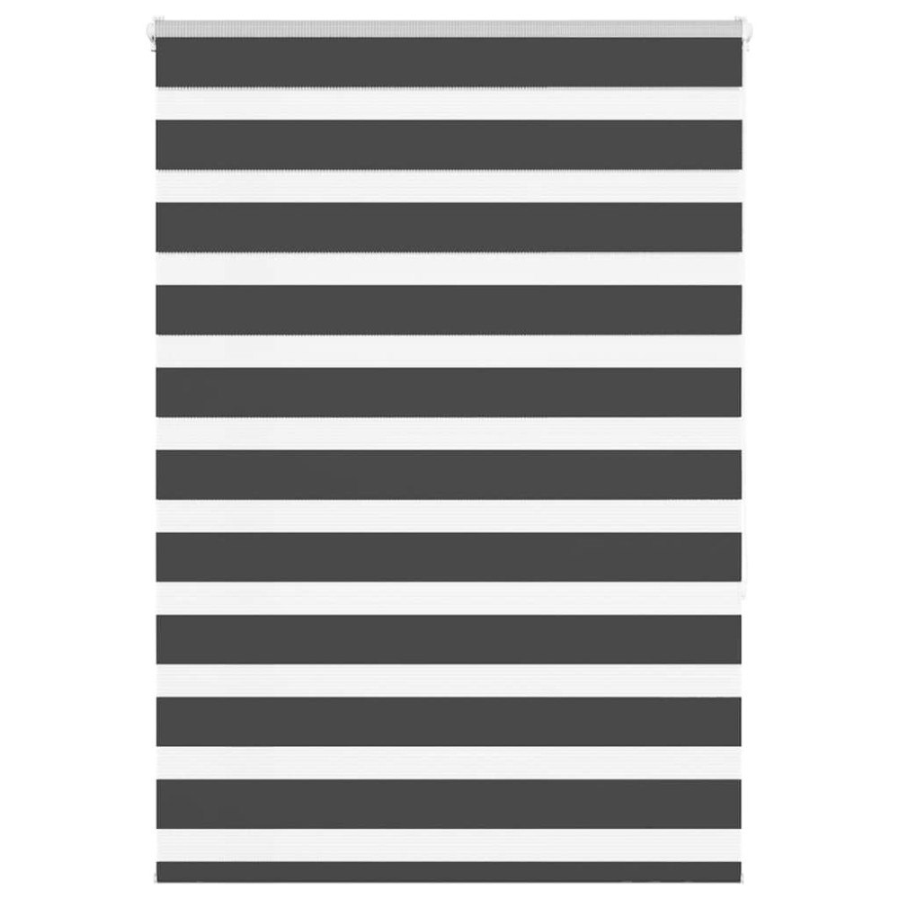 vidaXL Rullgardin zebra svart 110x150 cm tyg bredd 105,9cm polyester