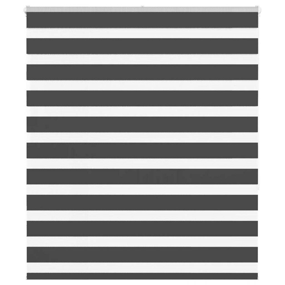vidaXL Rullgardin zebra svart 120x150 cm tyg bredd 115,9cm polyester