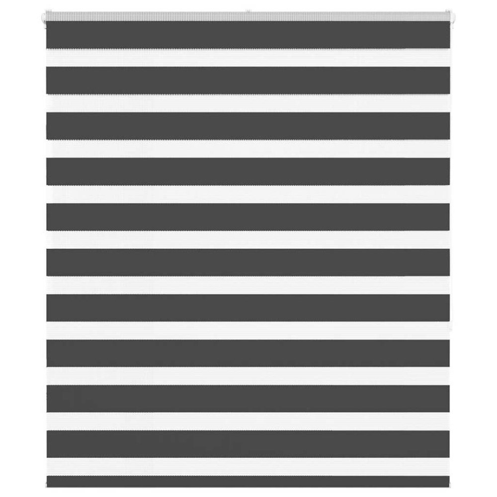 vidaXL Rullgardin zebra svart 125x150 cm tyg bredd 120,9cm polyester