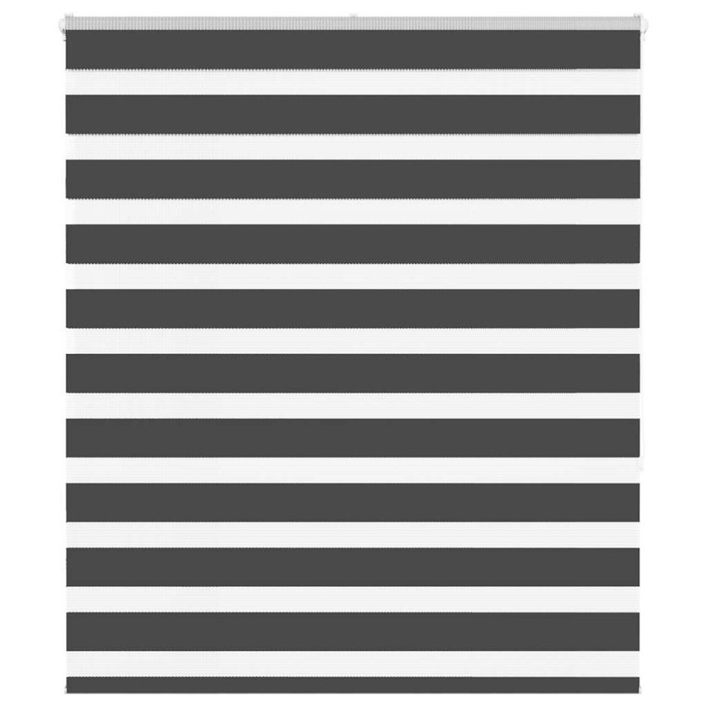 vidaXL Rullgardin zebra svart 130x150 cm tyg bredd 125,9cm polyester